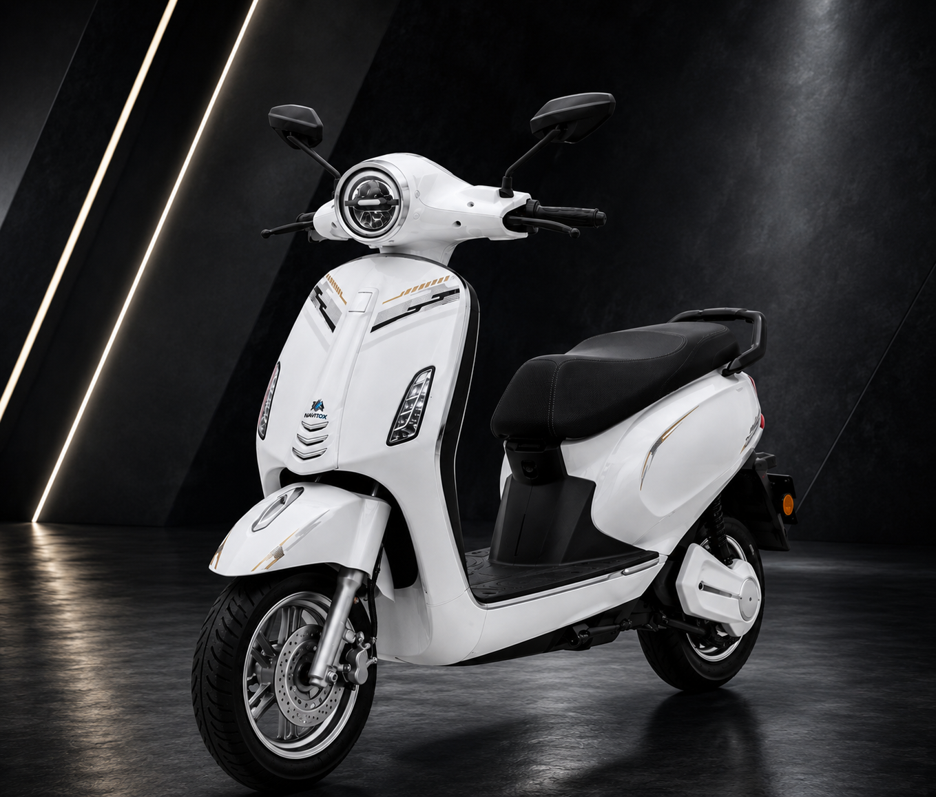 Zorina Classic White Electric Scooter | Retro City EV